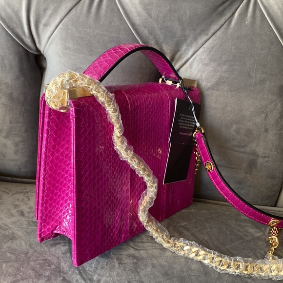 Brian Atwood Aston Crossbody Top Handle Cluth - Picture 8 of 11